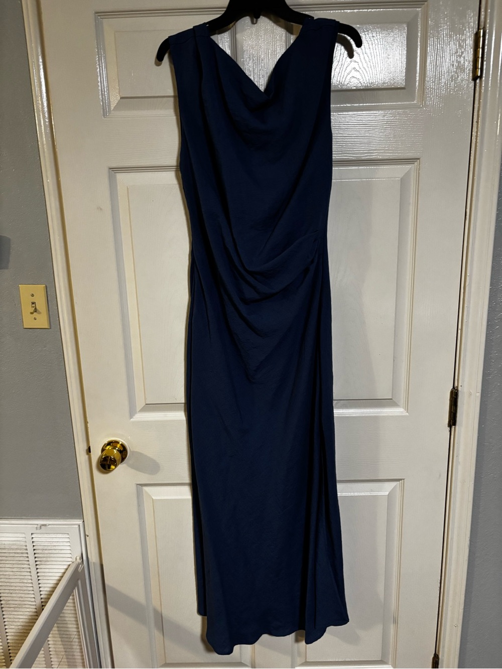 Sam Edelman Navy Cowl-Neck Maxi Dress